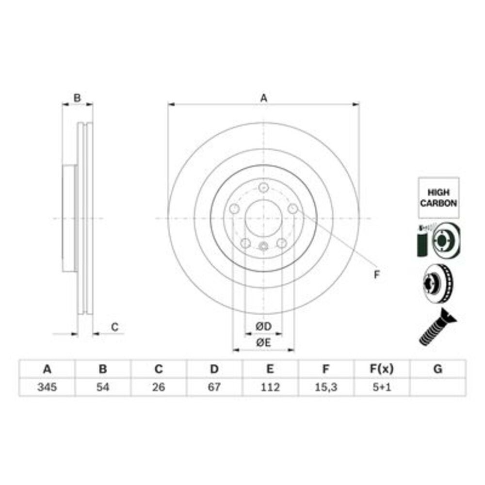 Image for Bosch Brake disc BD2814