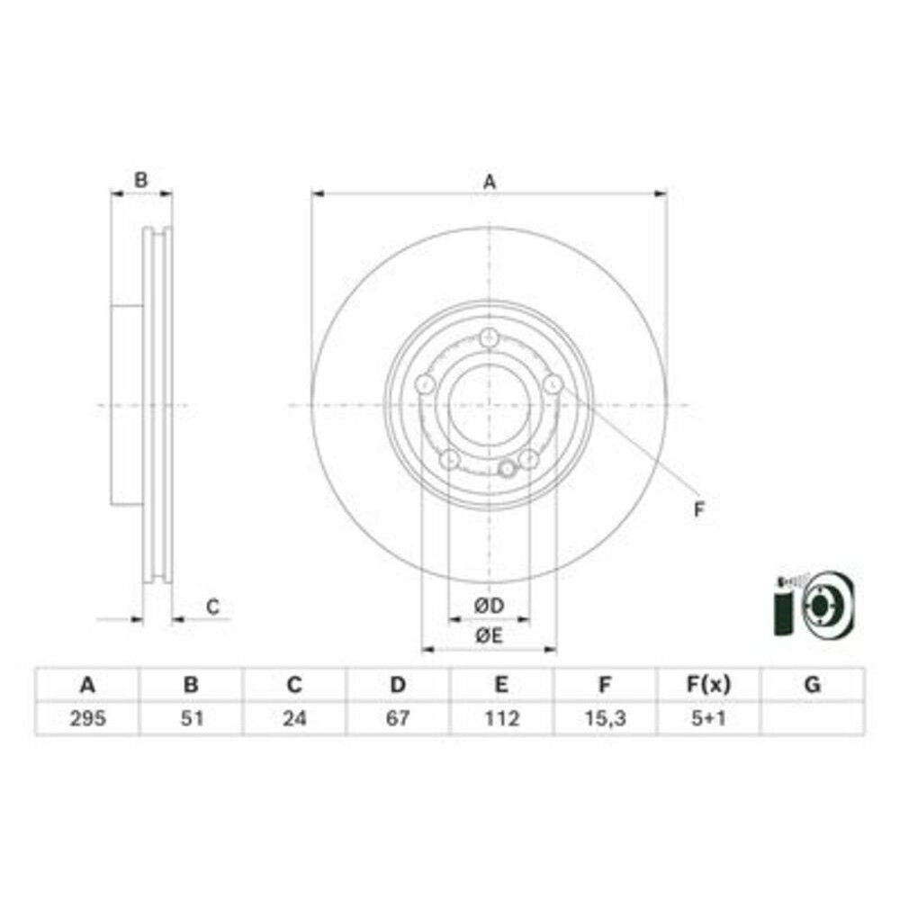 Image for Bosch Brake disc