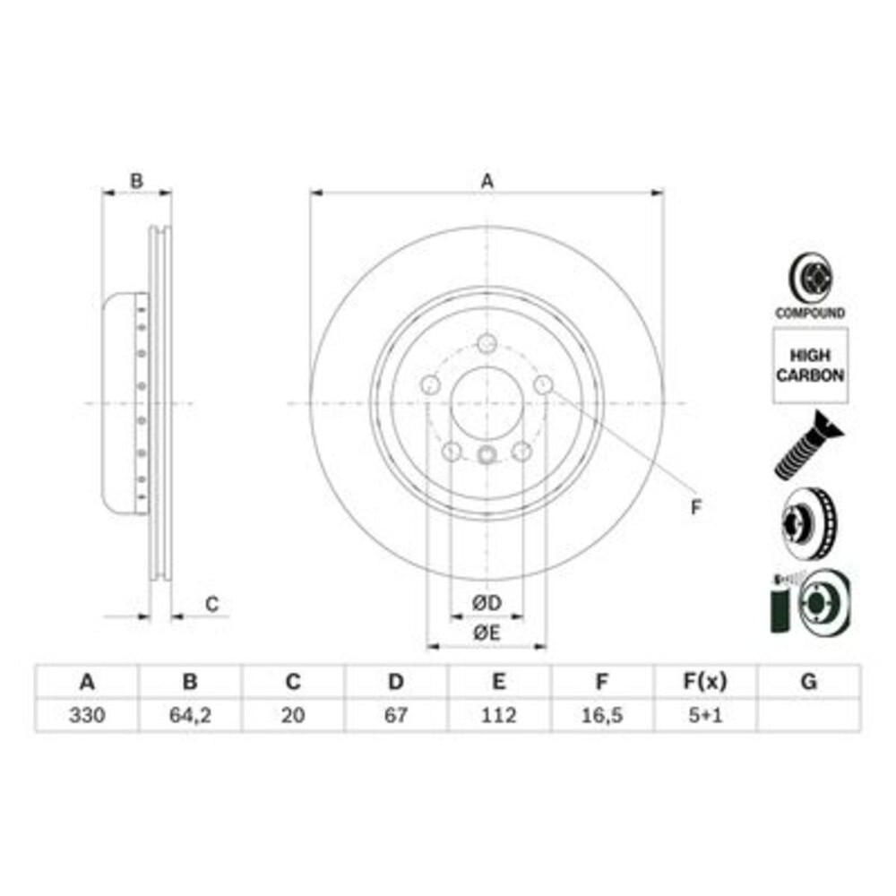 Image for Bosch Brake disc BD2858