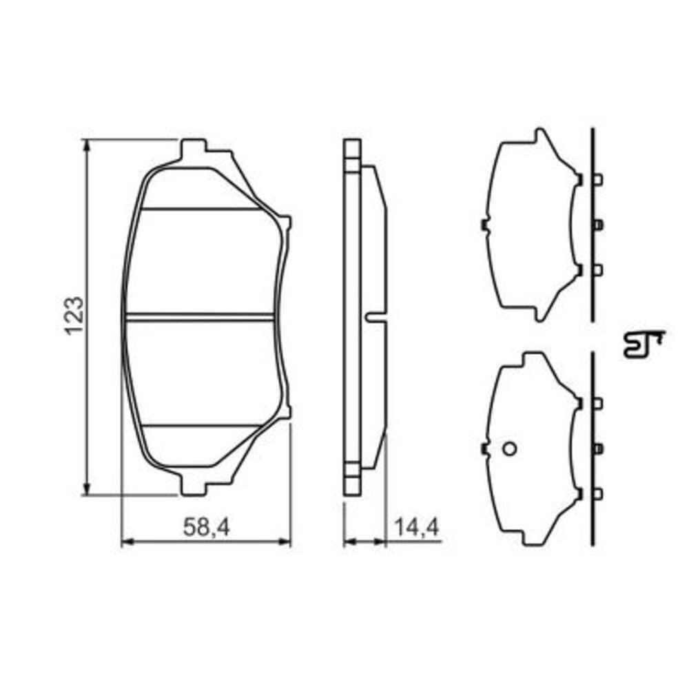 Image for Bosch Brake lining BP1212