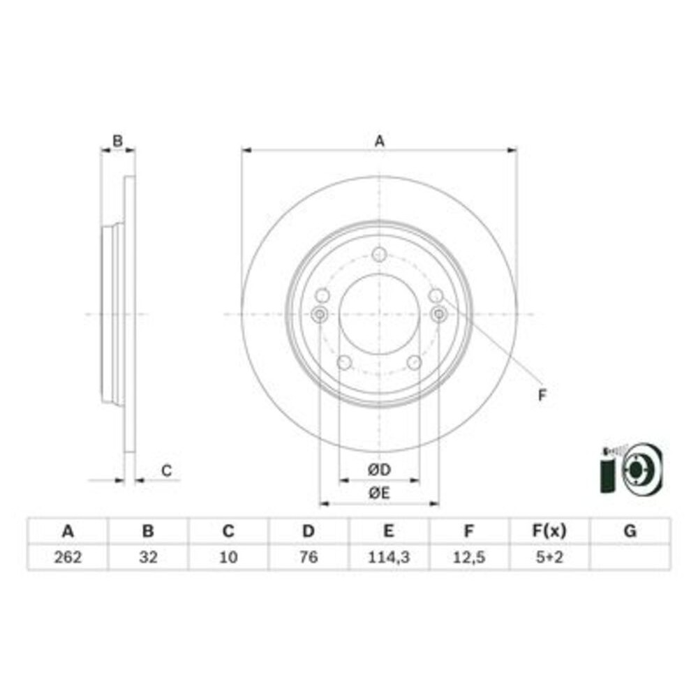 Image for Bosch Brake disc BD2873