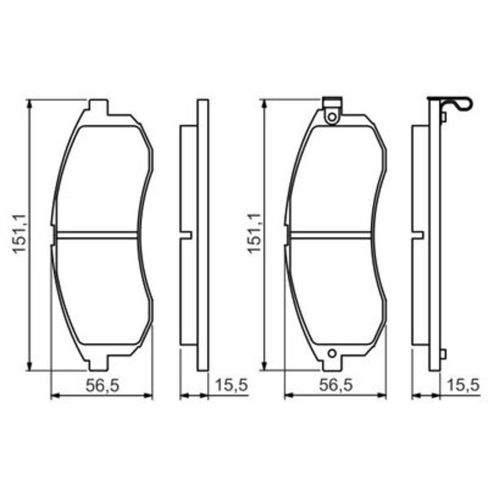 Image for Bosch Brake lining BP1270