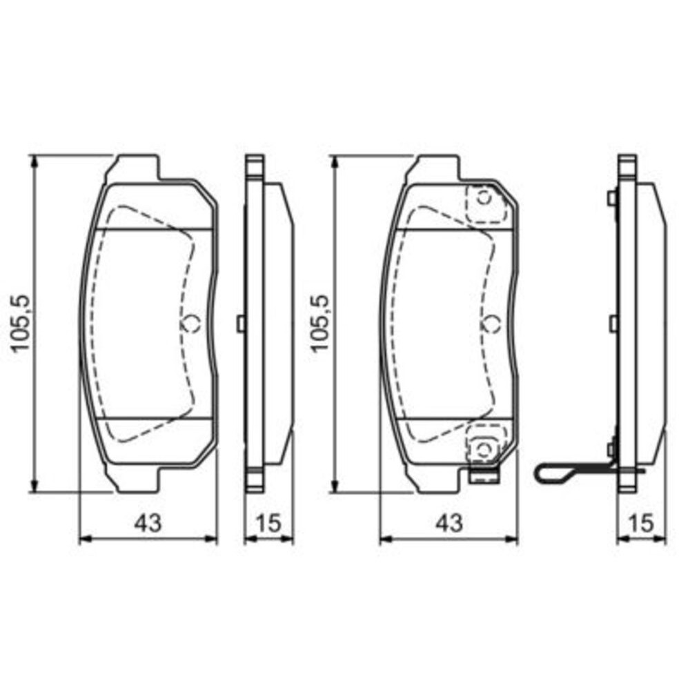 Image for Bosch Brake lining BP1158