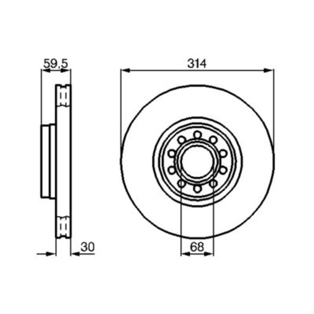 Image for Bosch Brake disc BD535