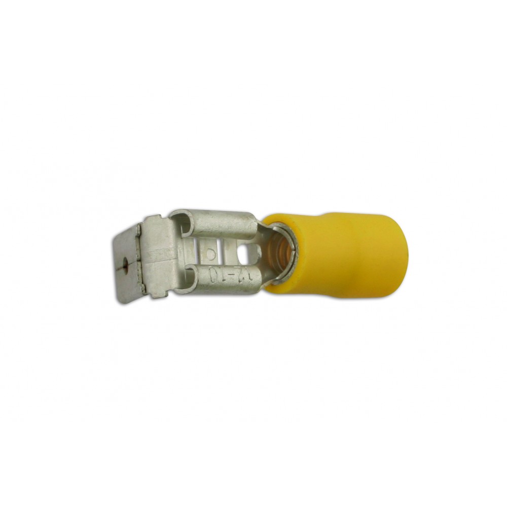 Image for Connect 30223 Yellow Piggyback Terminal 6.3mm Pk 100