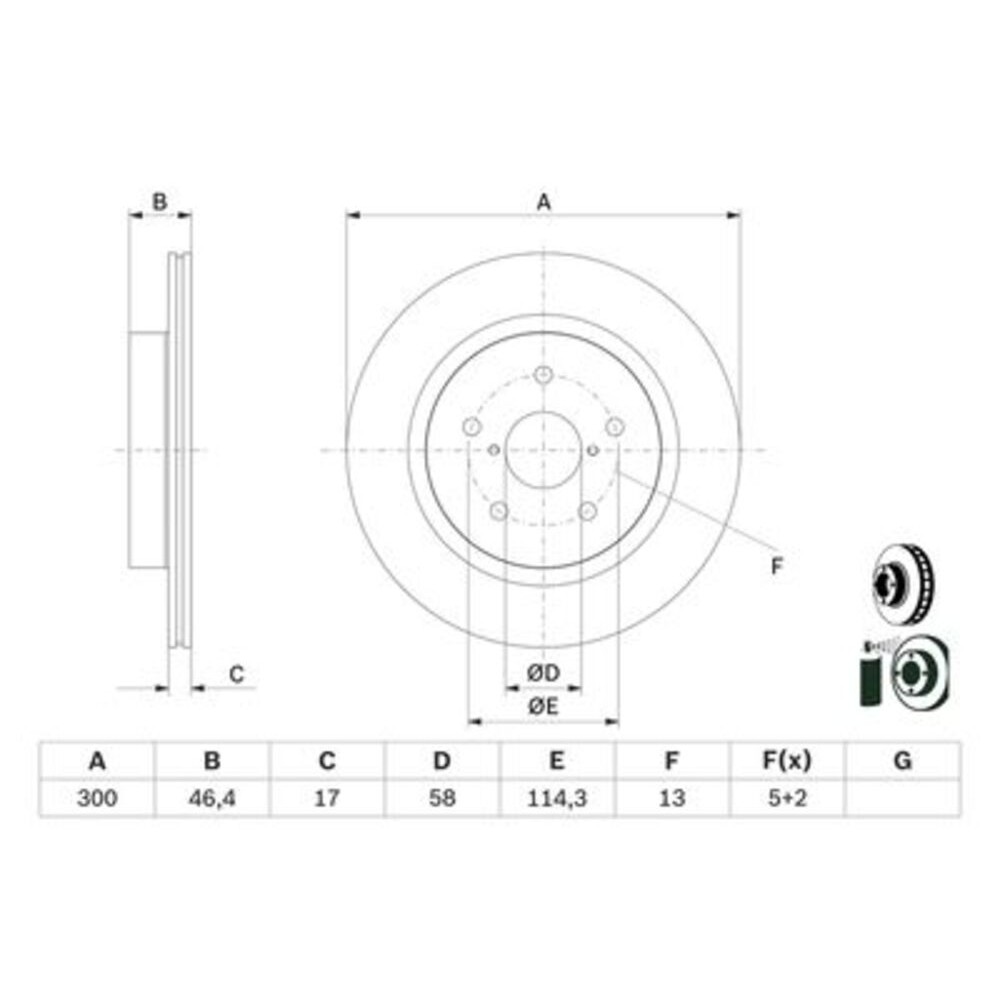 Image for Bosch Brake disc BD2550