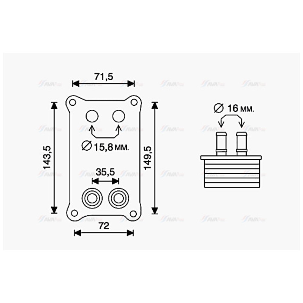 Image for AVA Cooling - Oil Cooler