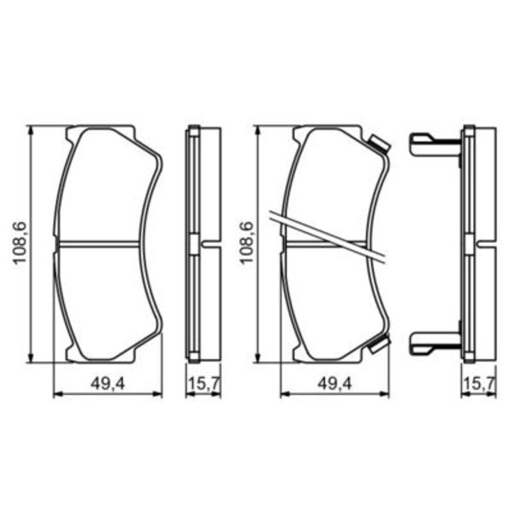 Image for Bosch Brake lining BP1169