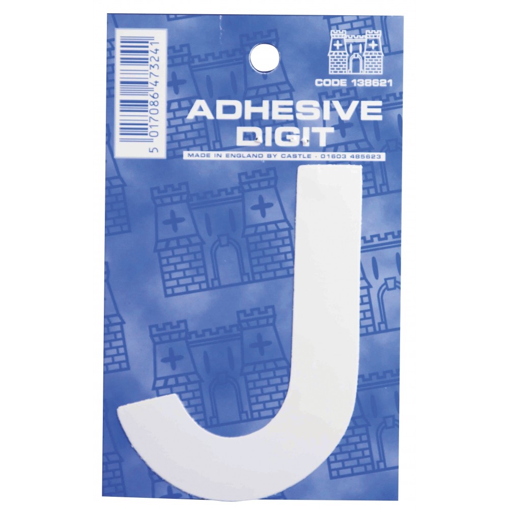 Image for Castle WJ J Self Adhesive Digits White 3inc