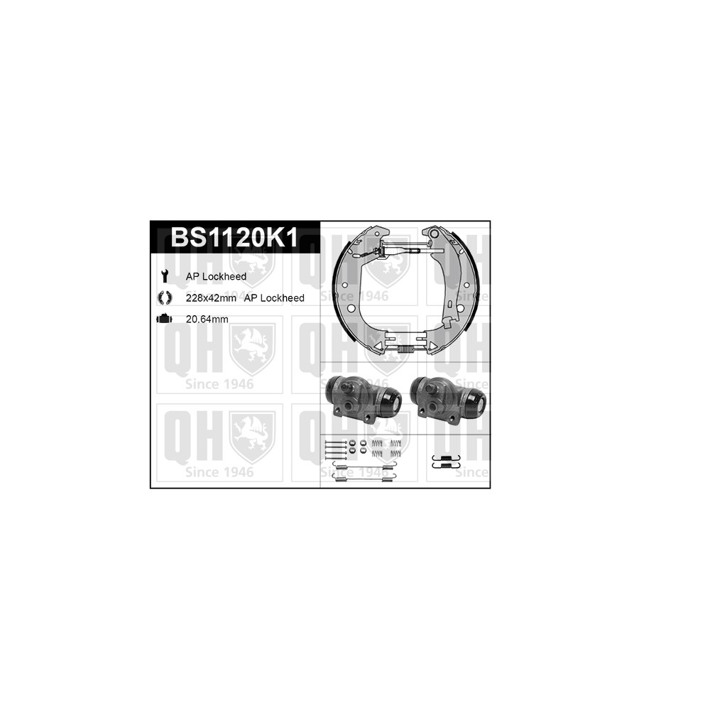 Image for QH BS1120K1 Brake Shoe Kit