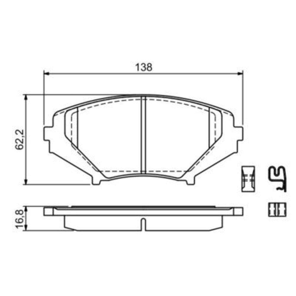 Image for Bosch Brake lining BP1156