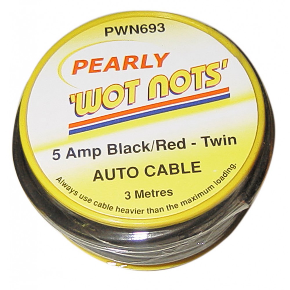 Image for Pearl PWN693 Twin Cable 5Ax3M Black/Red