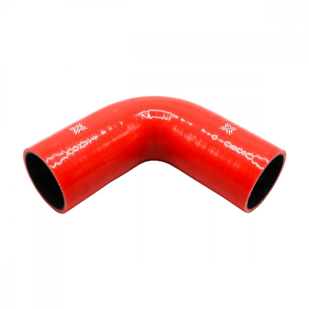 Image for Pipercross Performance Silicone HoseRed 90Â° 63mm bore  152mm