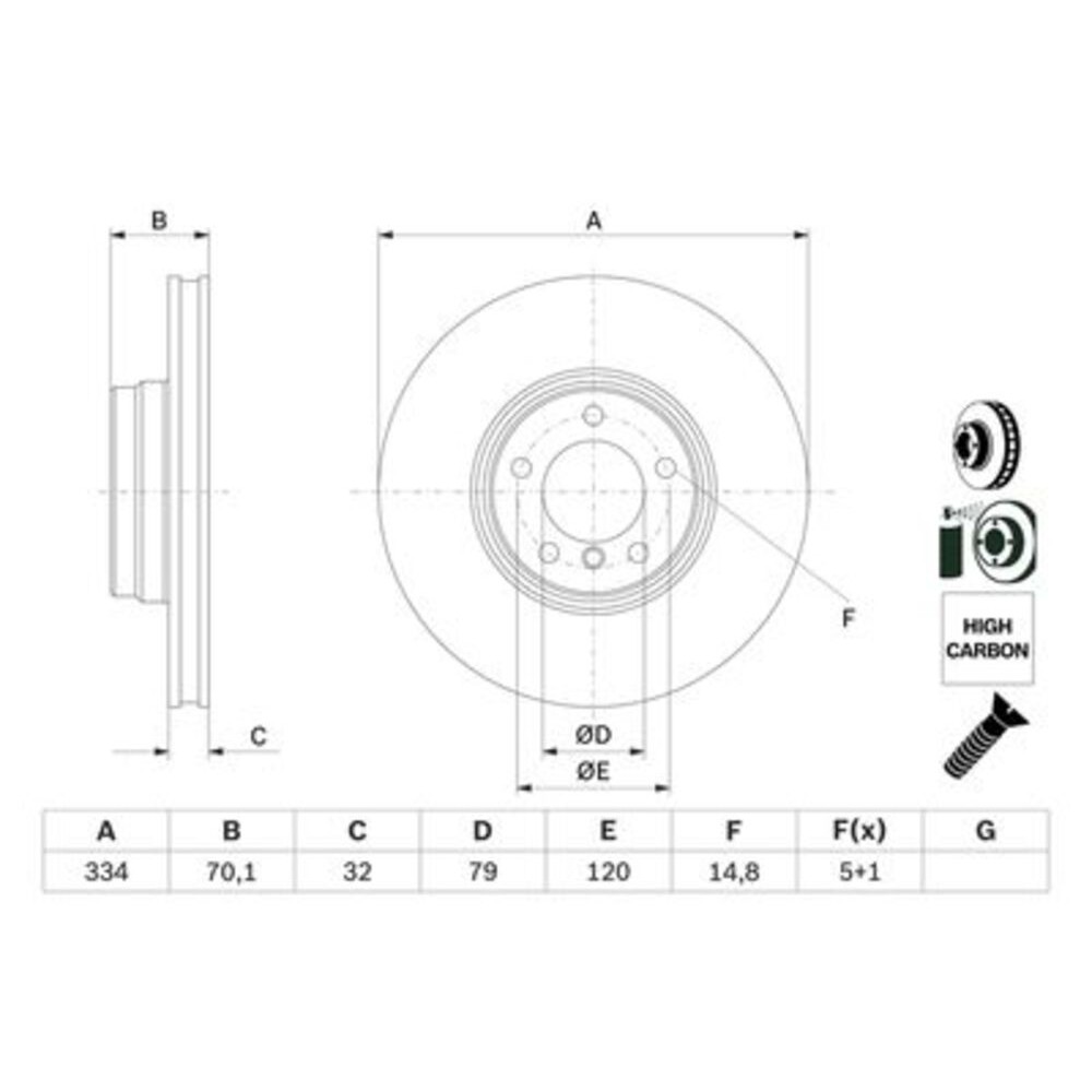 Image for Bosch Brake disc BD541