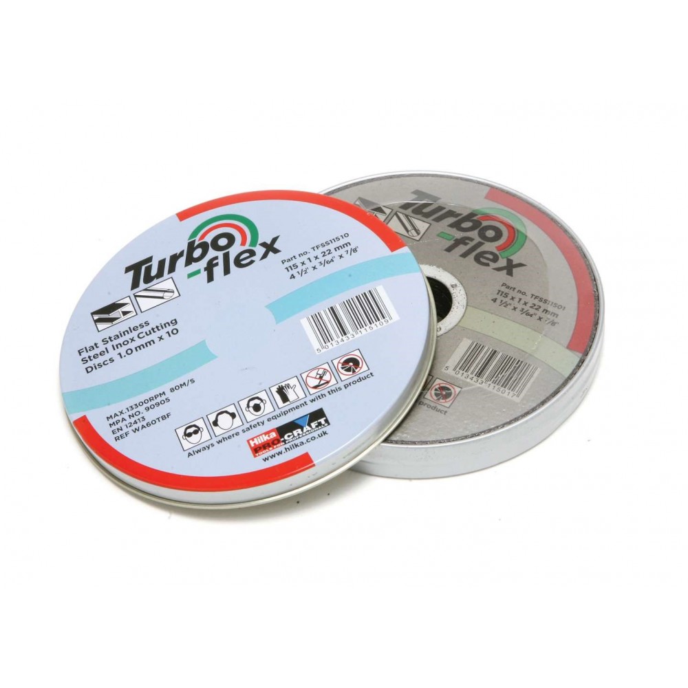 Image for Hilka TFSS11505 Turbo Flex SS Cutting Disc - 115 mm x 5