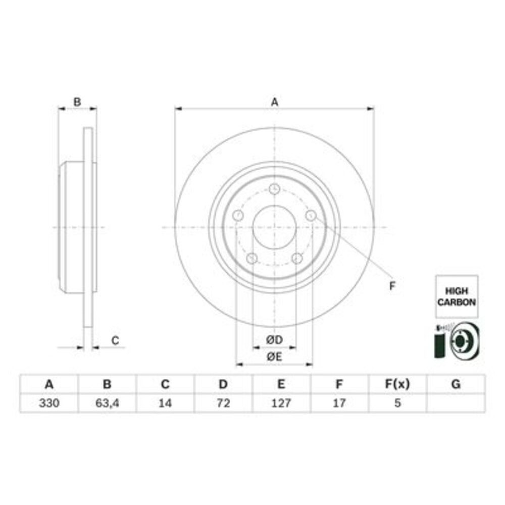 Image for Bosch Brake disc BD2834