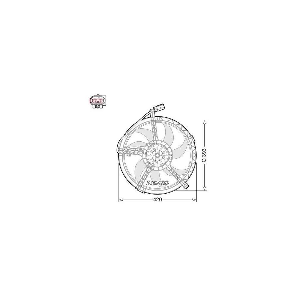 Image for Denso Cooling Fan DER05010