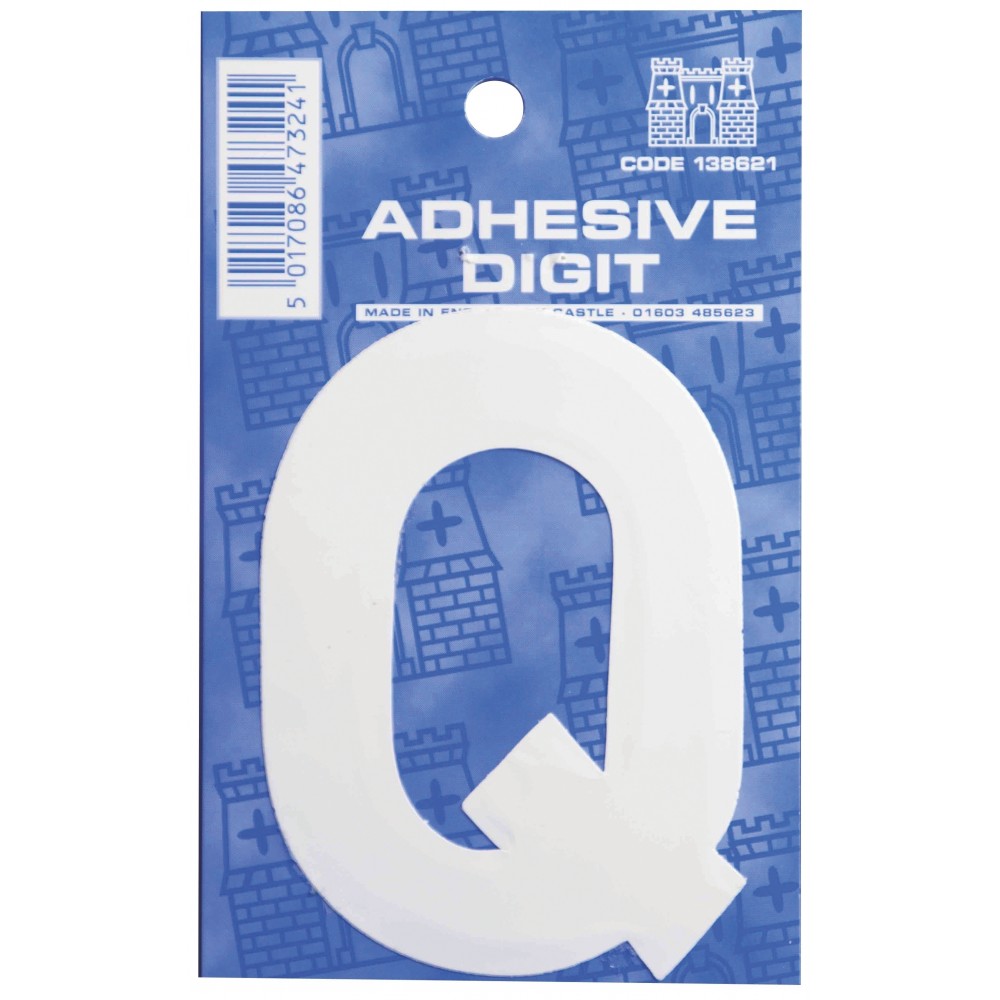 Image for Castle WQ Q Self Adhesive Digits White 3inc