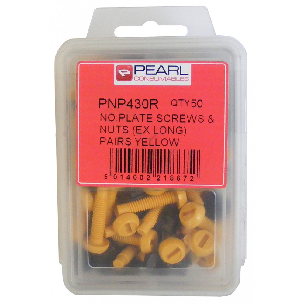 Image for Pearl PNP430R No Plate Screw & Nut Long Yellow