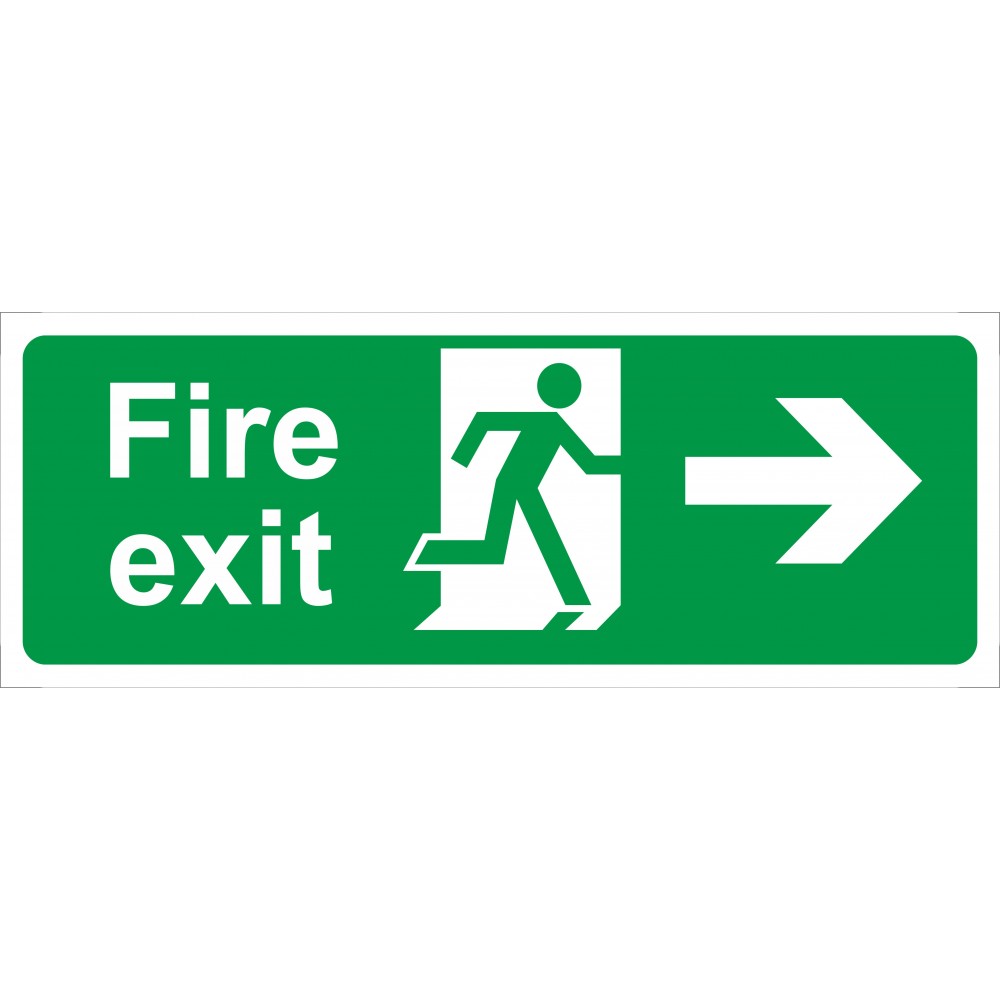 Image for Castle SS013SA Fire Exit Arrow Right Safety Sign