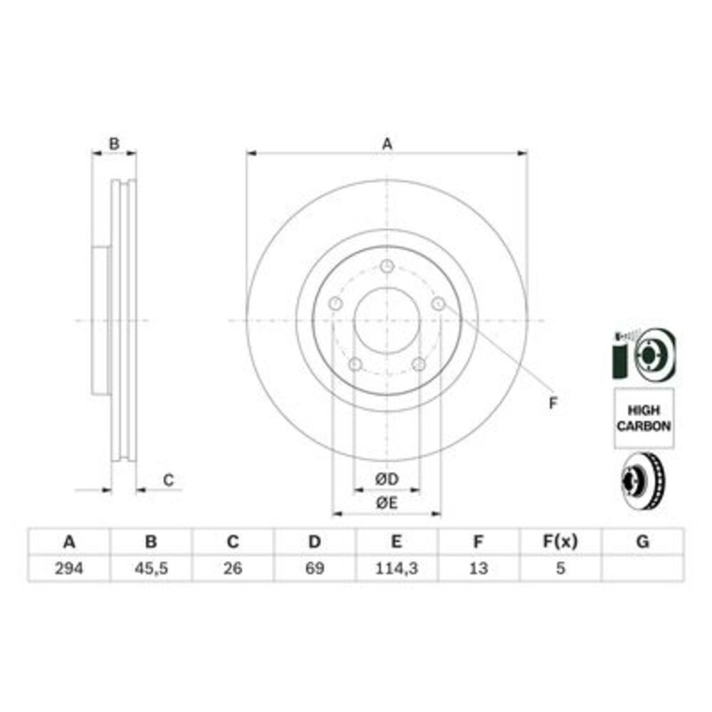 Image for Bosch Brake disc BD1575