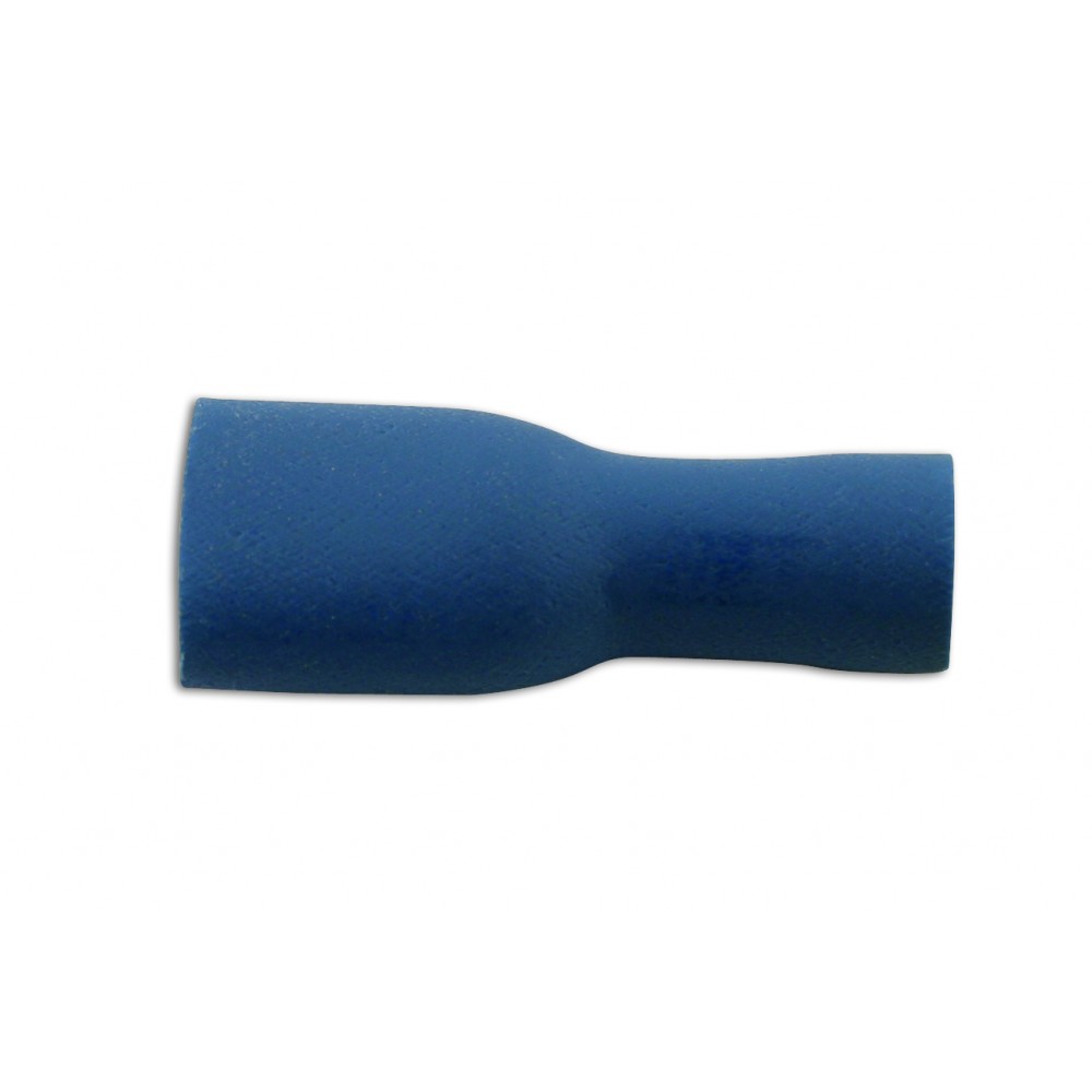 Image for Connect 30173 Female Fully Ins. Push-On 6.3mm Blue Pack 100