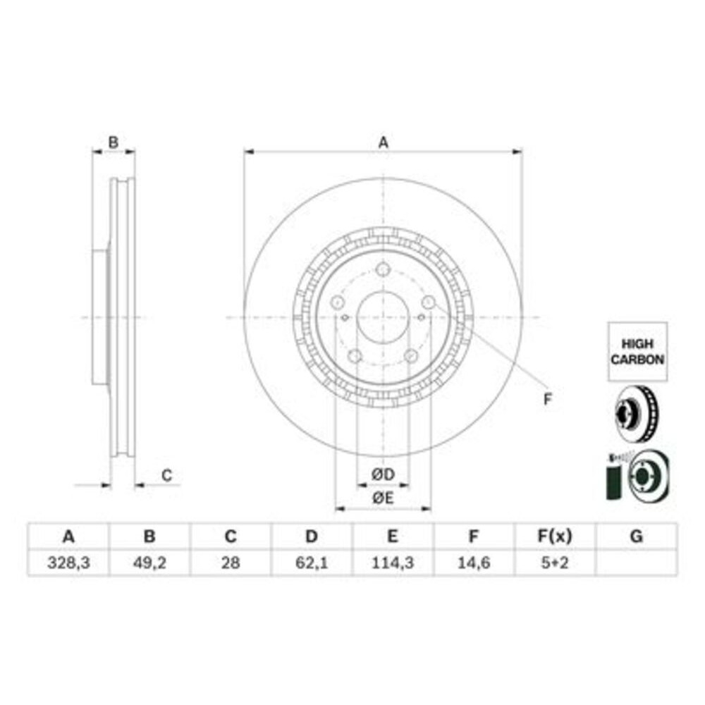 Image for Bosch Brake disc BD2907