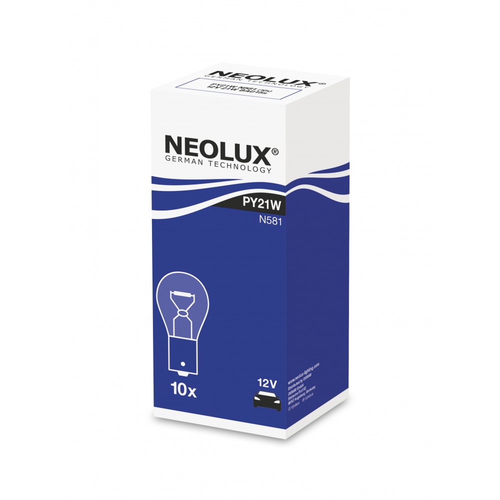 Image for Neolux N581 12v 21w BAU15s amber (581) Trade pack of 10