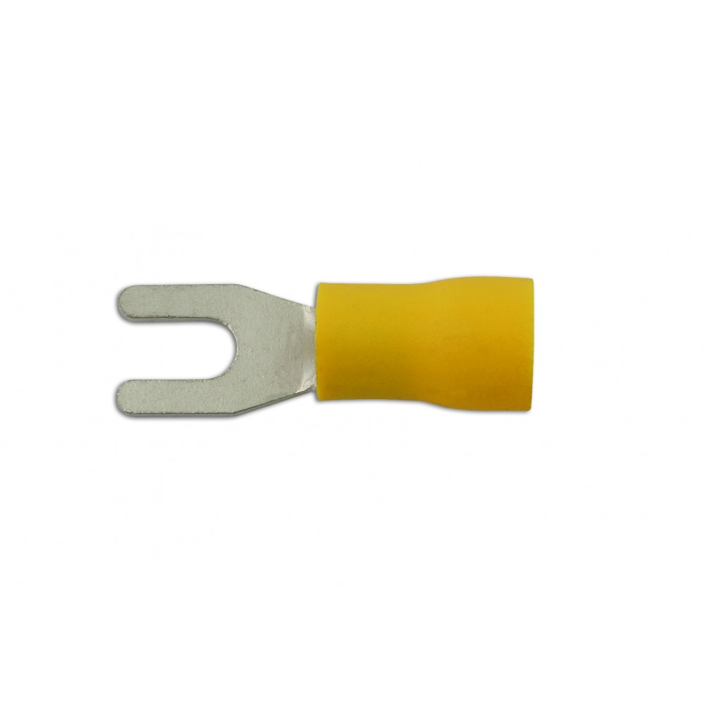 Image for Connect 30224 Yellow Fork Terminal 4.0mm Pk 100