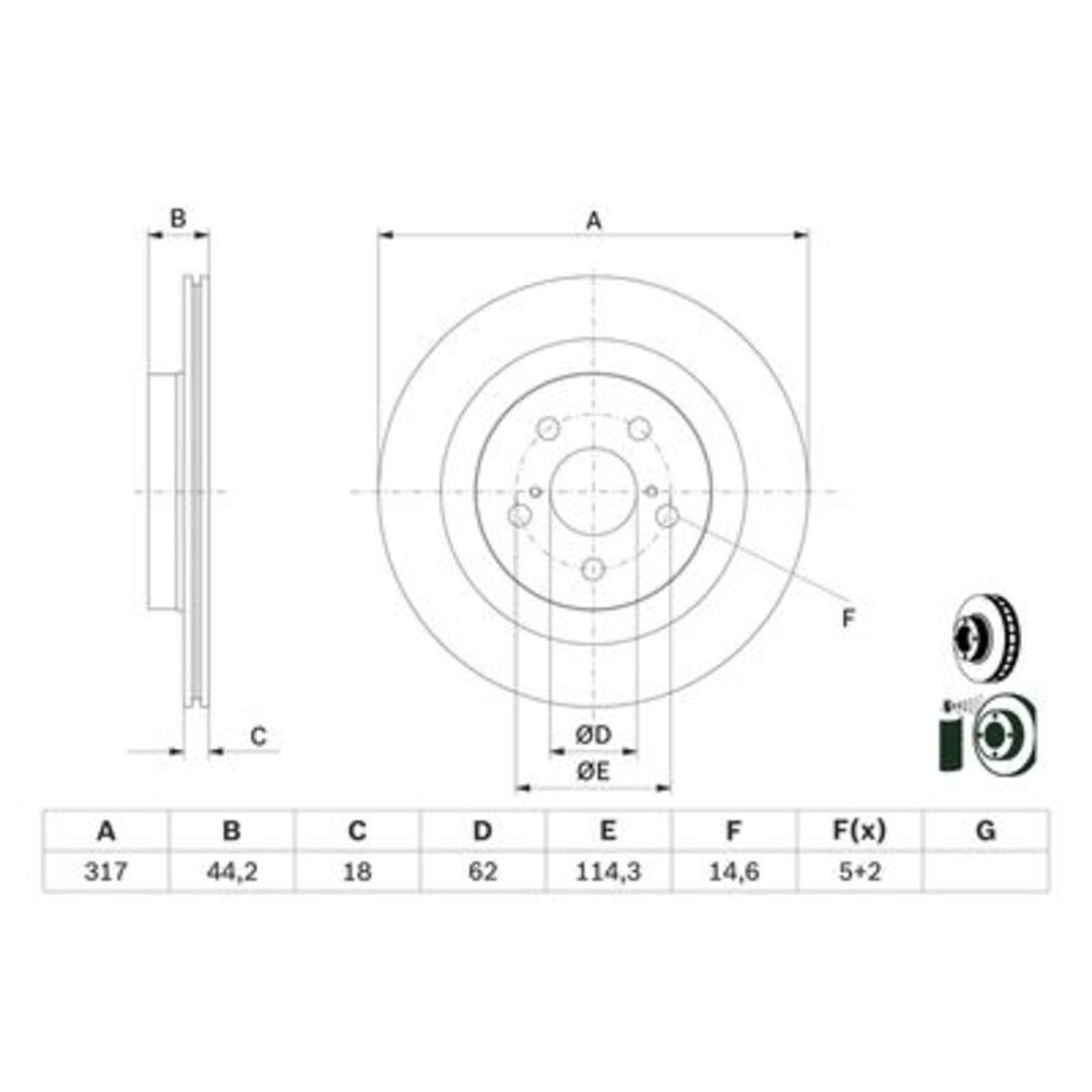 Image for Bosch Brake disc BD2963