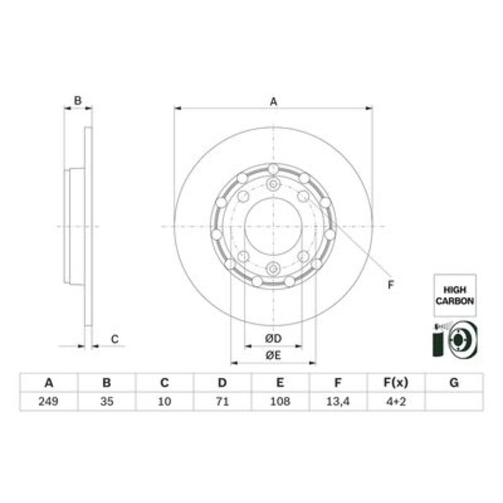 Image for Bosch Brake disc BD2959