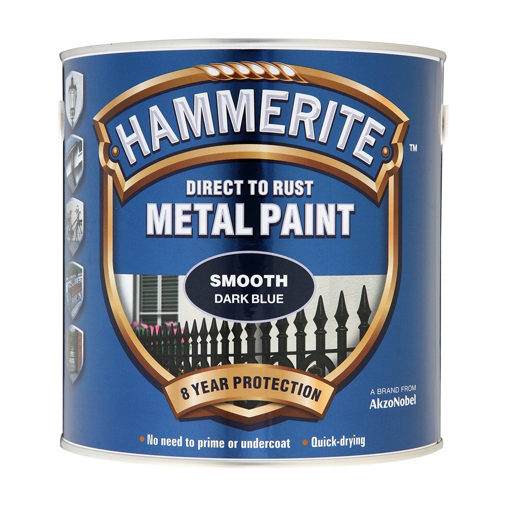 Image for Hammerite 816 Metal Paint Smooth Dark Blue 2.5Ltr
