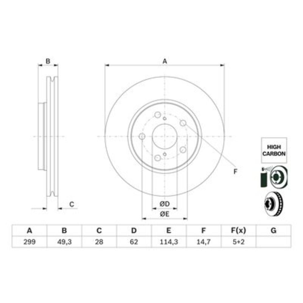 Image for Bosch Brake disc BD2794