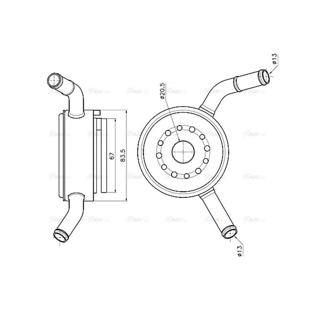 Image for AVA Cooling - Oil Cooler