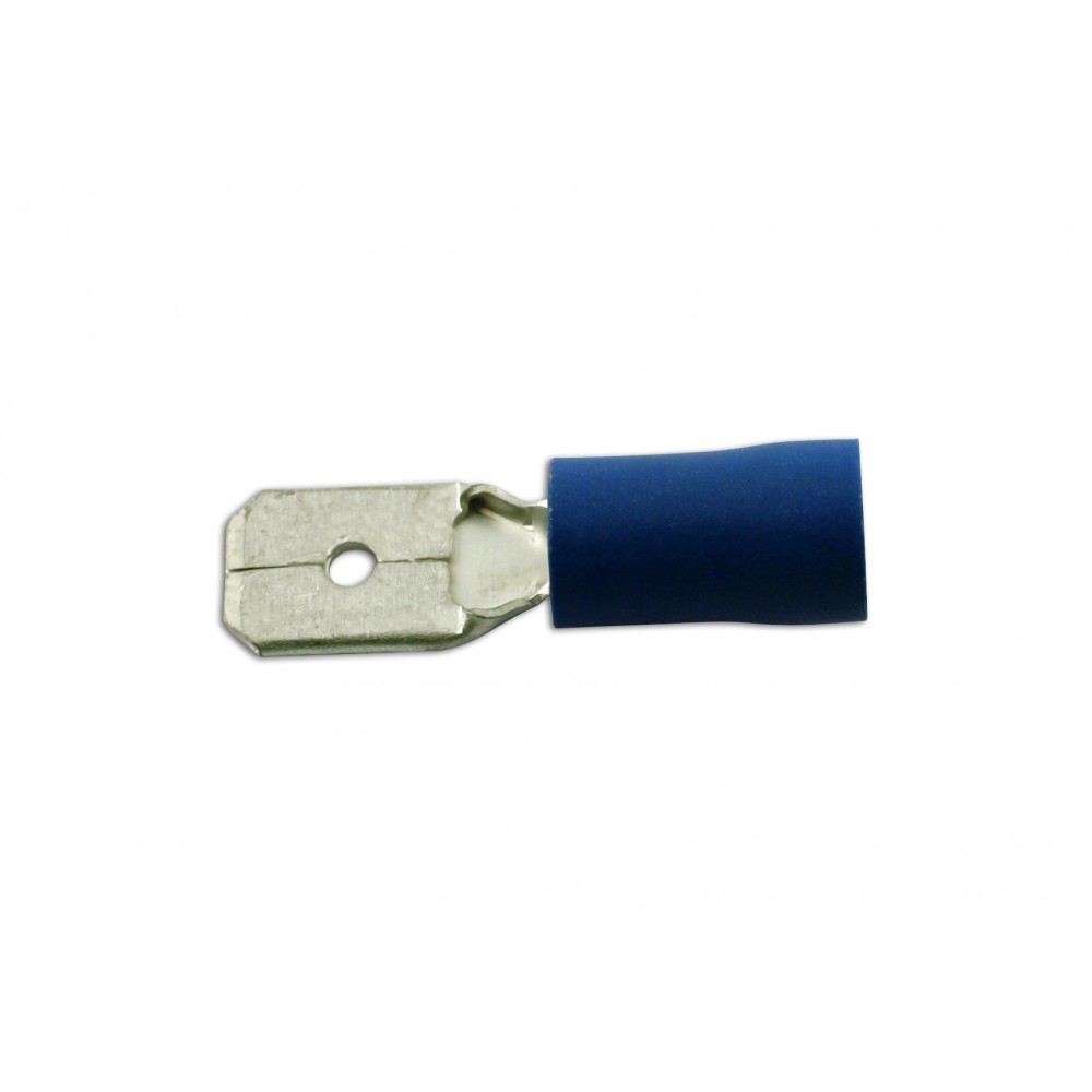 Image for Connect 30175 Male Blade 6.3mm Blue Pk 100