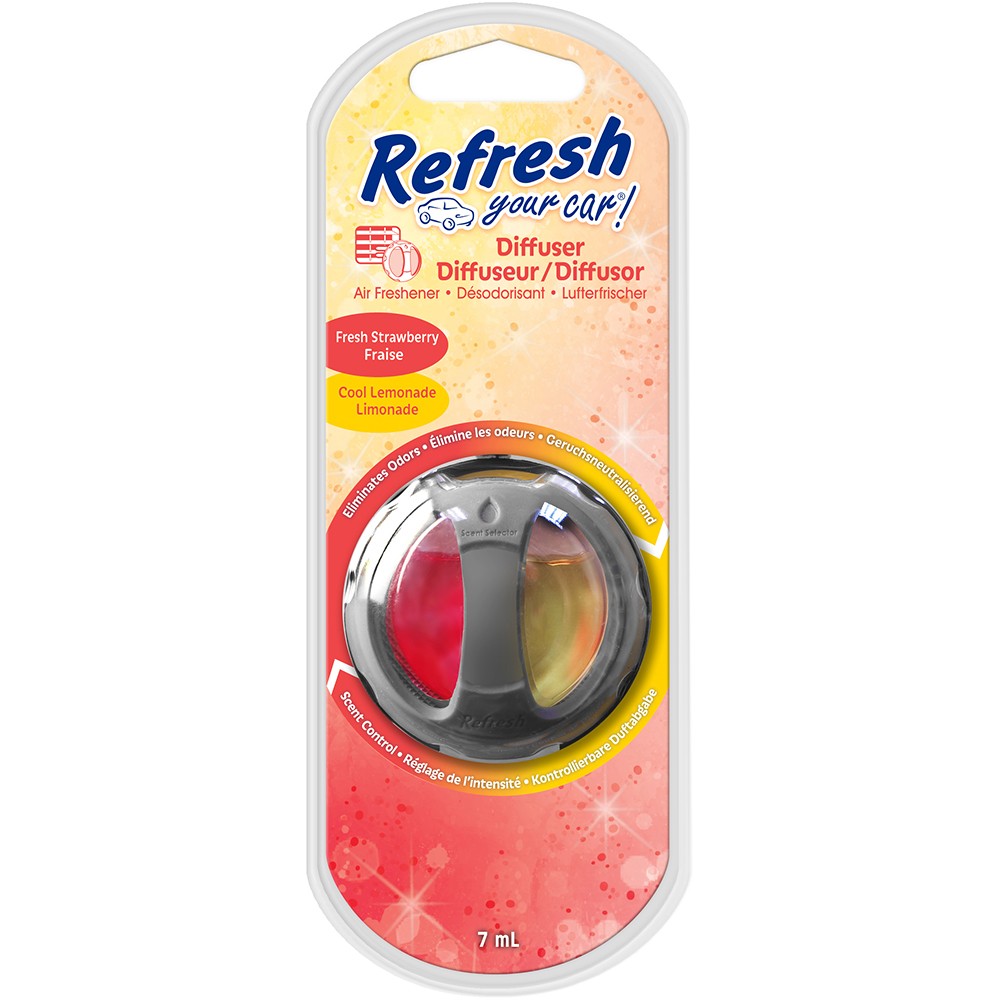 Image for Refresh Your Car 301410600 Air freshener Dual Diffuser Strawberry/Cool Lemonade