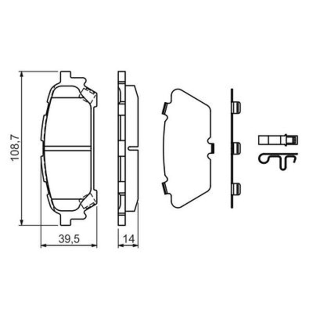 Image for Bosch Brake lining BP1167