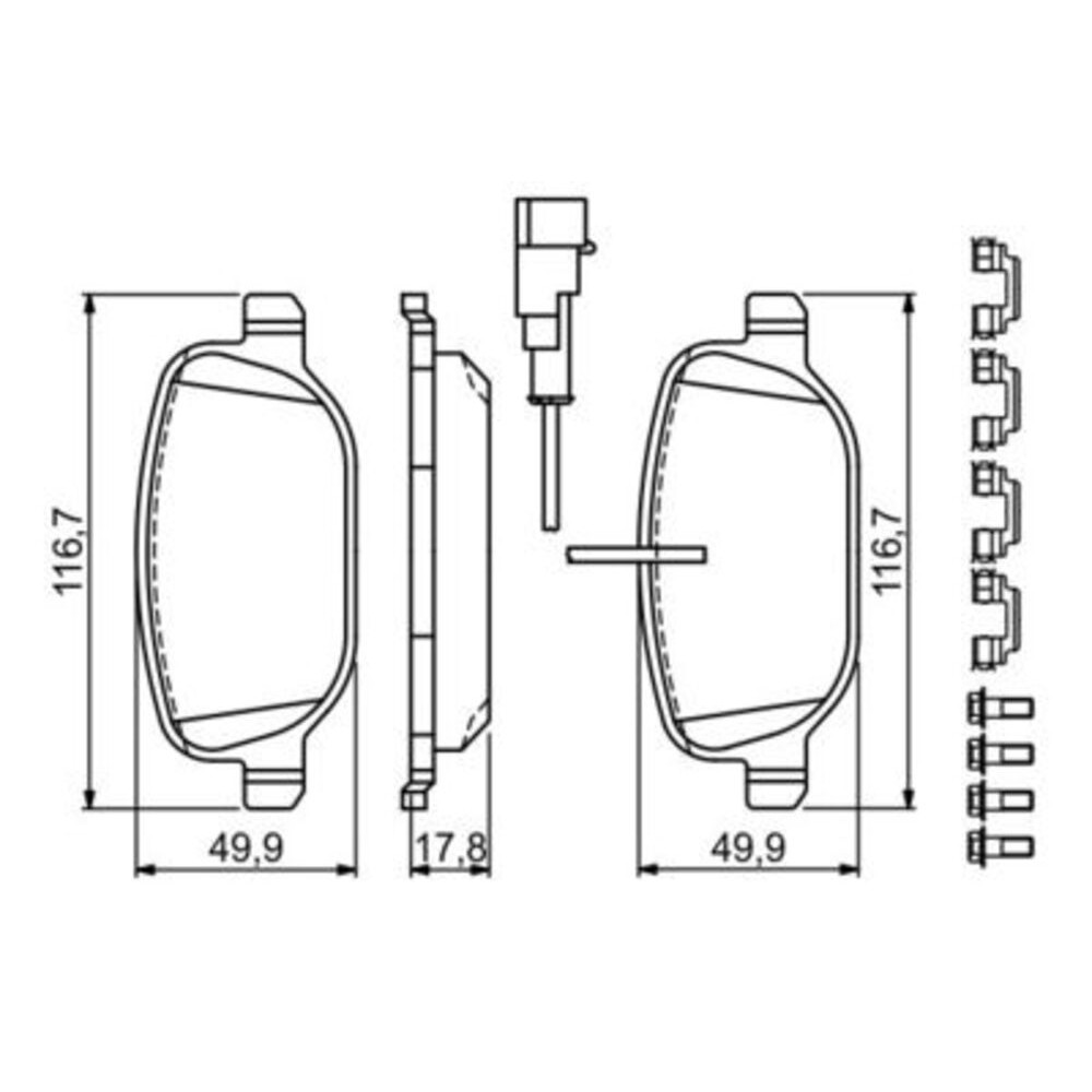 Image for Bosch Brake lining BP1732