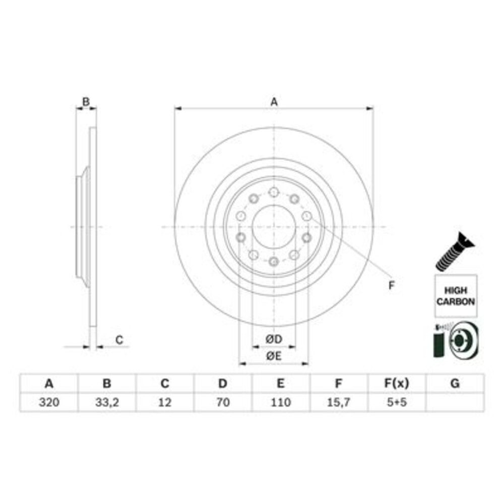 Image for Bosch Brake disc BD2918