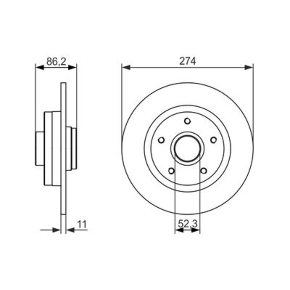 Image for Bosch Brake disc BD1519