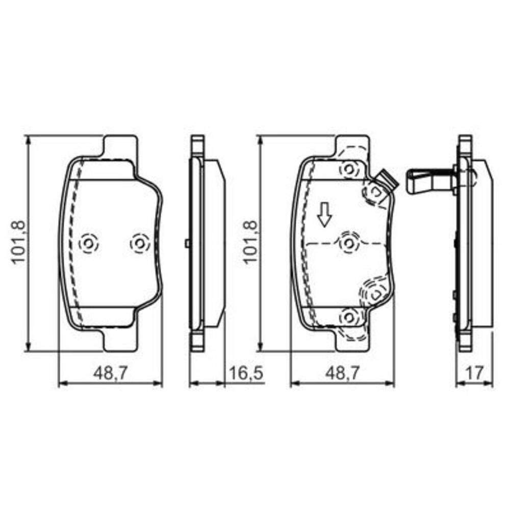 Image for Bosch Brake lining BP1328