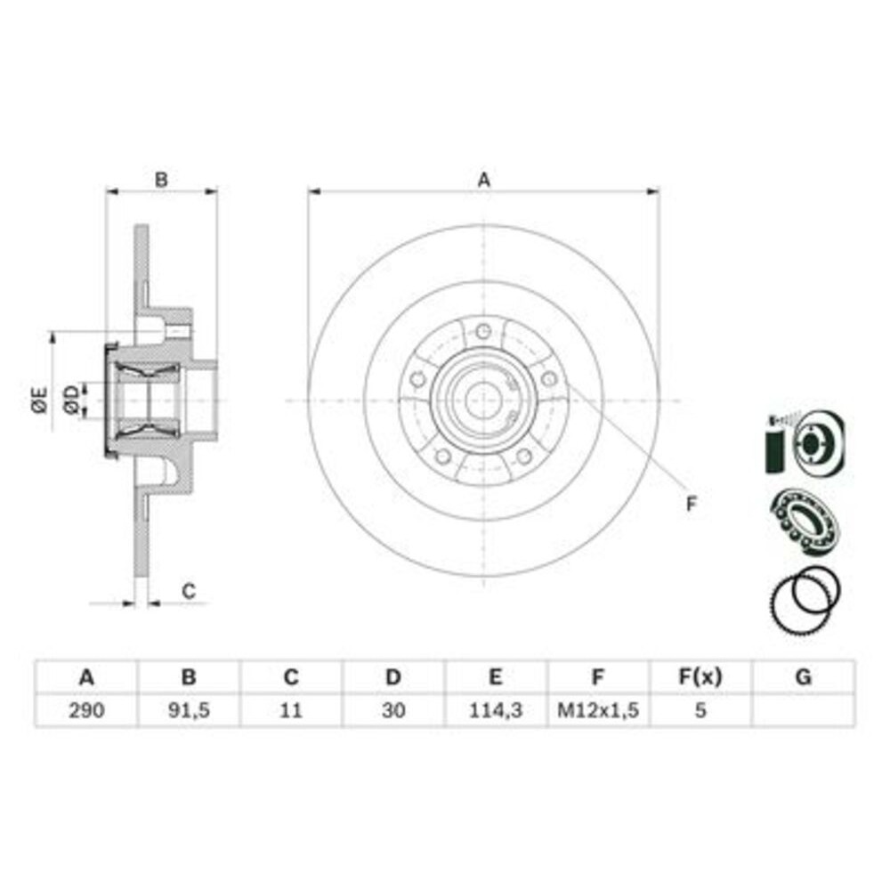 Image for Bosch Brake disc BD2787