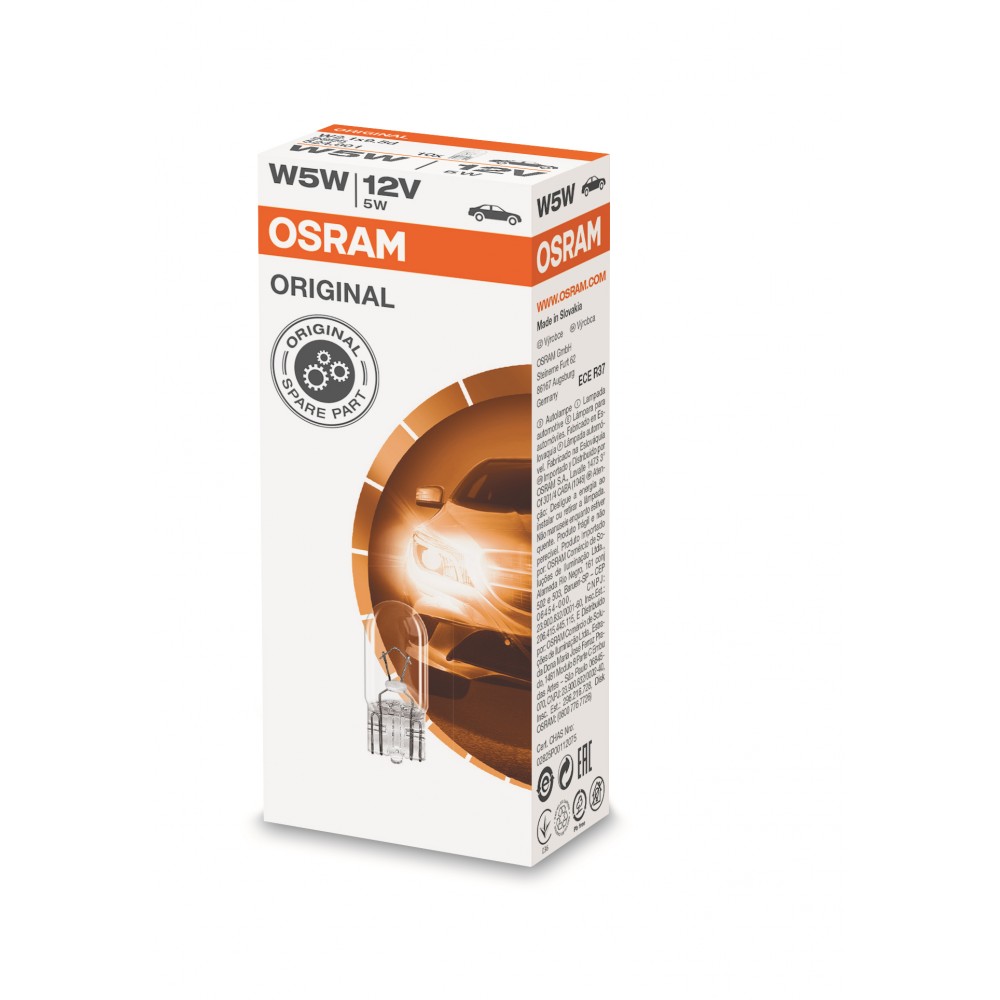 Image for Osram 2825 OE 12v 5w W2.1x9.5d (501) Trade pack of 10