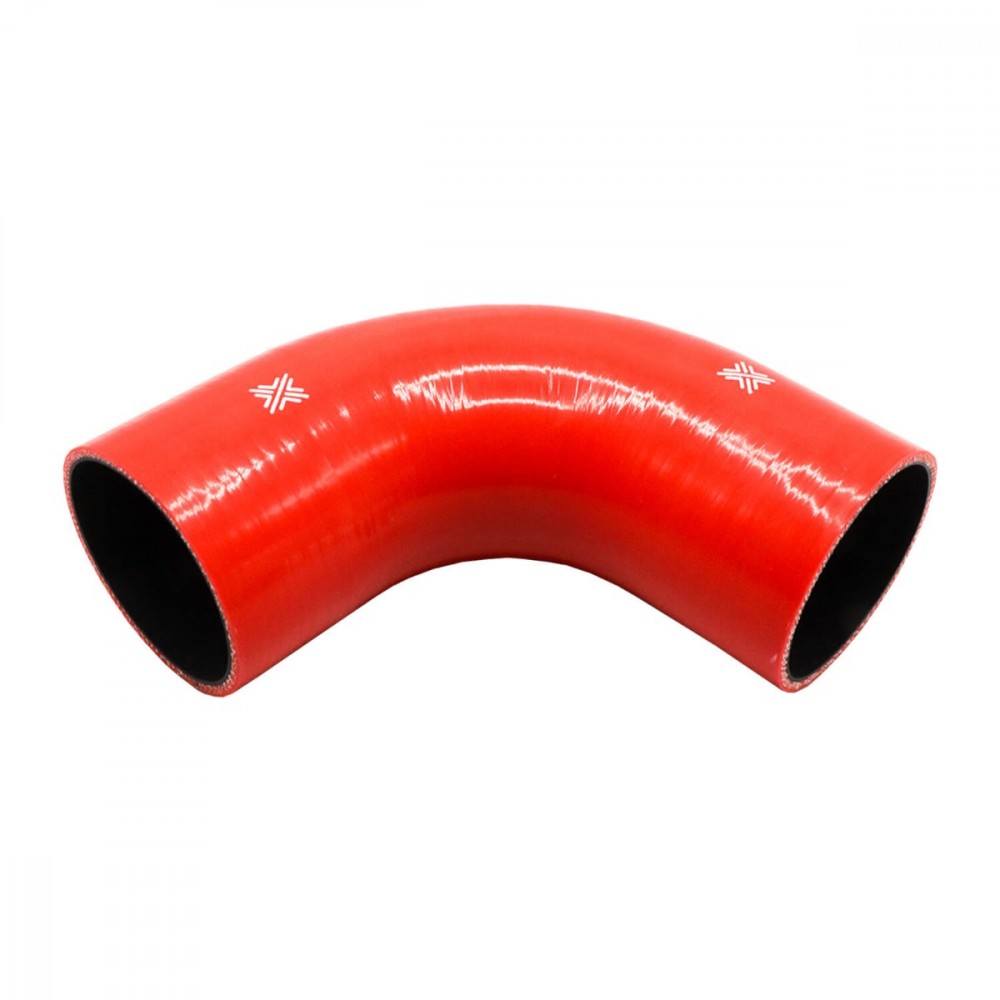 Image for Pipercross Performance Silicone HoseRed 90Â° 80mm bore  152mm