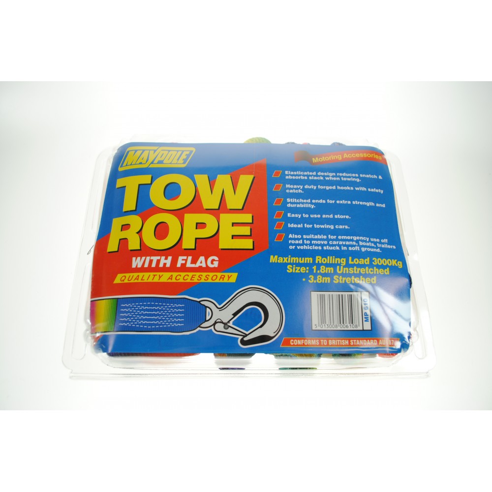 Image for Maypole MP610 1.75 to 4m 3000KG Tow Rope