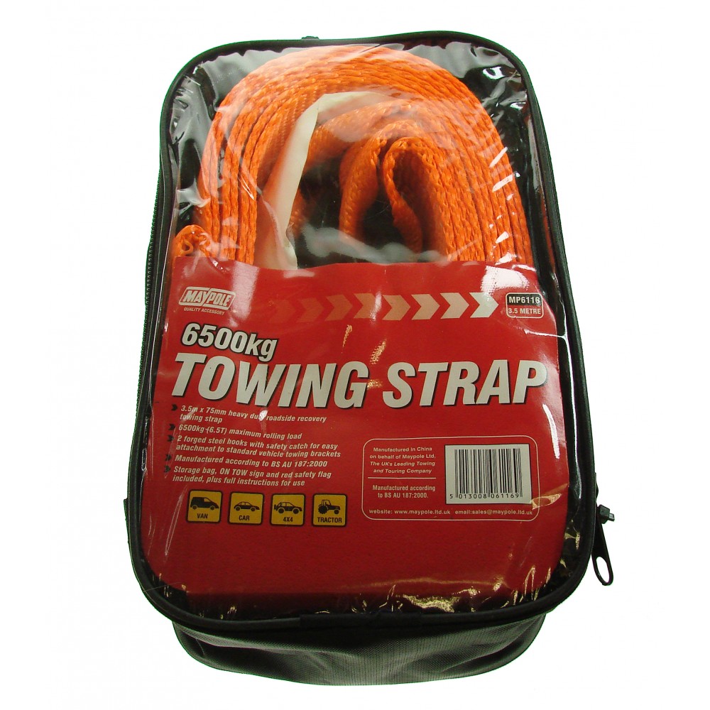 Image for Maypole MP6116 6500 KG 3.5m Recovery Towing Strap