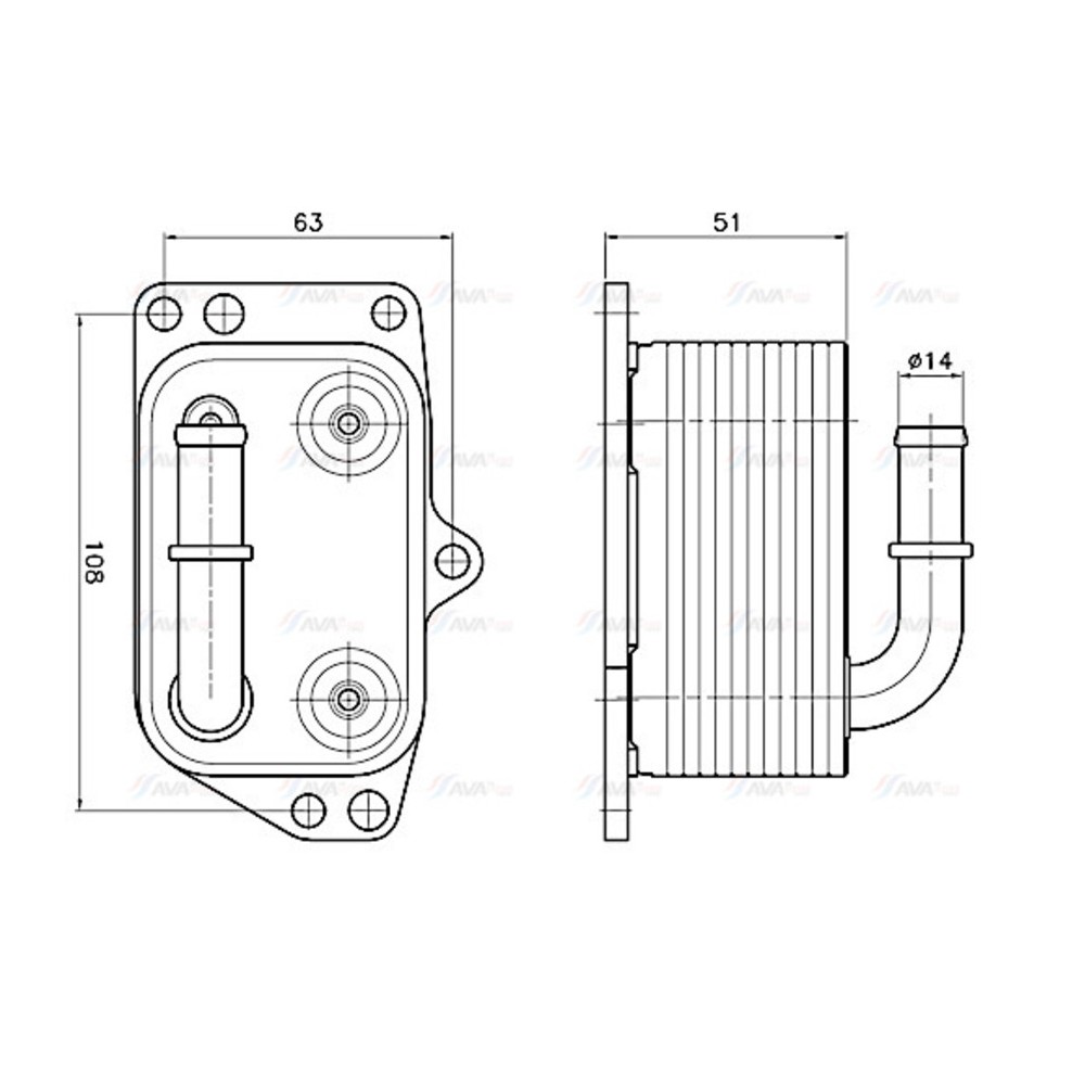 Image for AVA Cooling - Oil Cooler