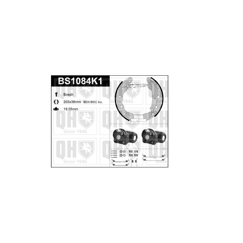 Image for QH BS1084K1 Brake Shoe Kit