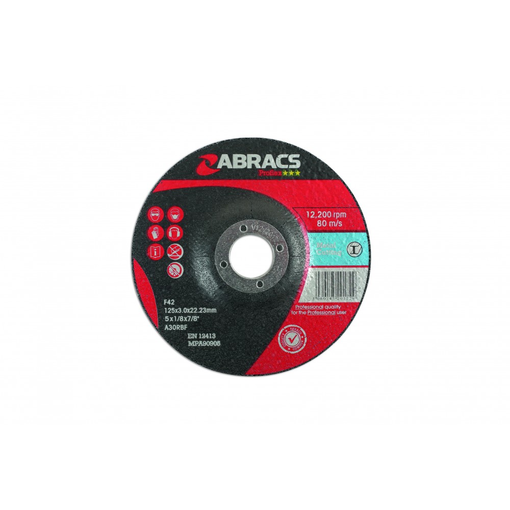 Image for Connect 32051 Abracs 125mm x 3.0mm DPC Metal Cutting Discs Pk 10