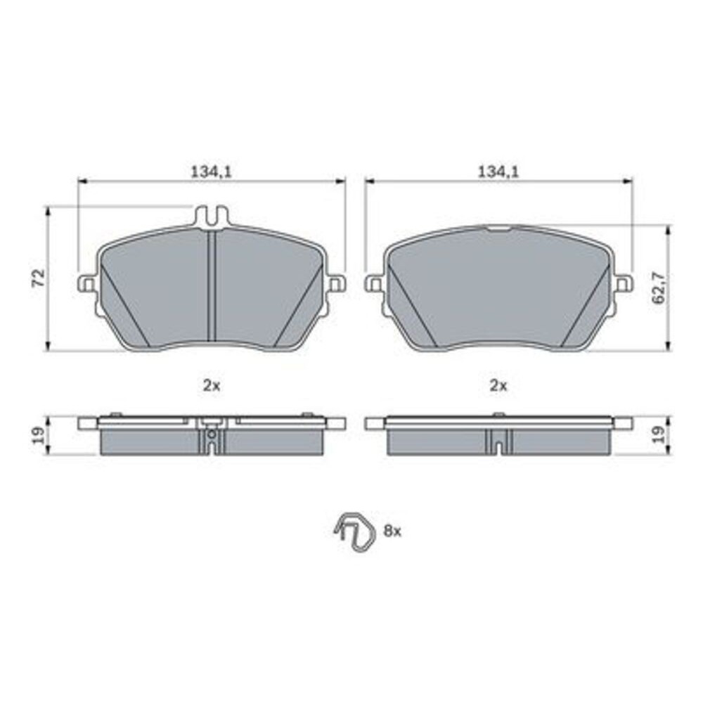 Image for Bosch Brake lining BP2516